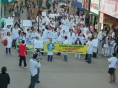 Médicos e estudantes protestam em busca de melhorias na Saúde